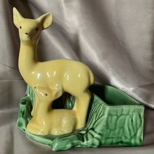 Vintage USA Made Deer Decor/ Container